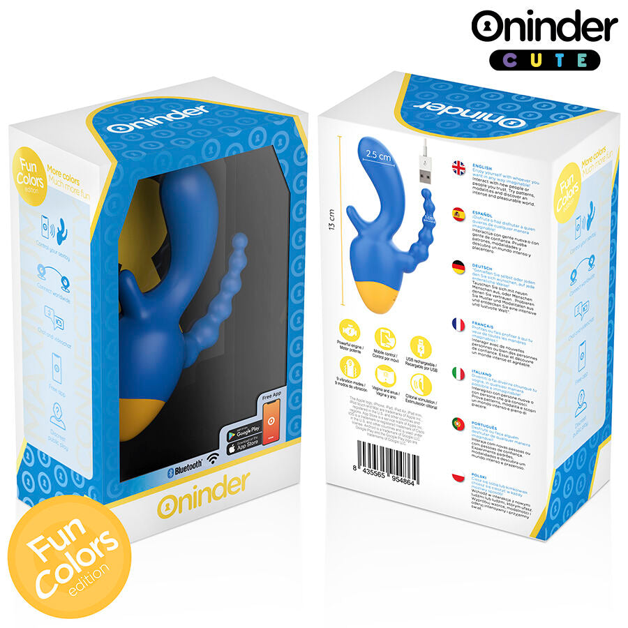 ONINDER CUTE - LOVE 3 SOME TRIPLO VIBRATORE - APP GRATUITA IN TUTTO IL MONDO – Vibratori con APP – foto 8