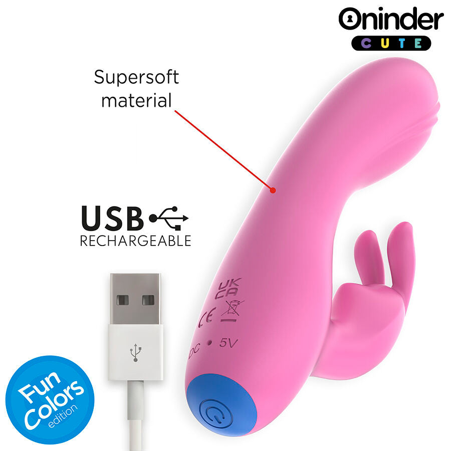 ONINDER CUTE - VIBRATORE CONIGLIETTO D'AMORE PER PUNTO G E CLITORIDE - APP GRATUITA IN TUTTO IL MONDO – Vibratori con APP – foto 6