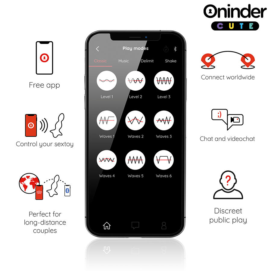 ONINDER CUTE - DILATATORE ANALE VIBRANTE LOVE BUTT - APP GRATUITA IN TUTTO IL MONDO – Tappi anali – foto 4