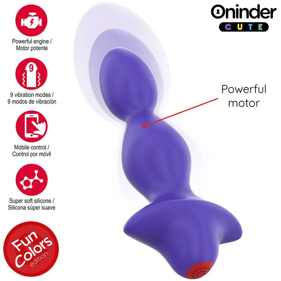 ONINDER CUTE - DILATATORE ANALE VIBRANTE LOVE BUTT - APP GRATUITA IN TUTTO IL MONDO – Tappi anali – foto 5