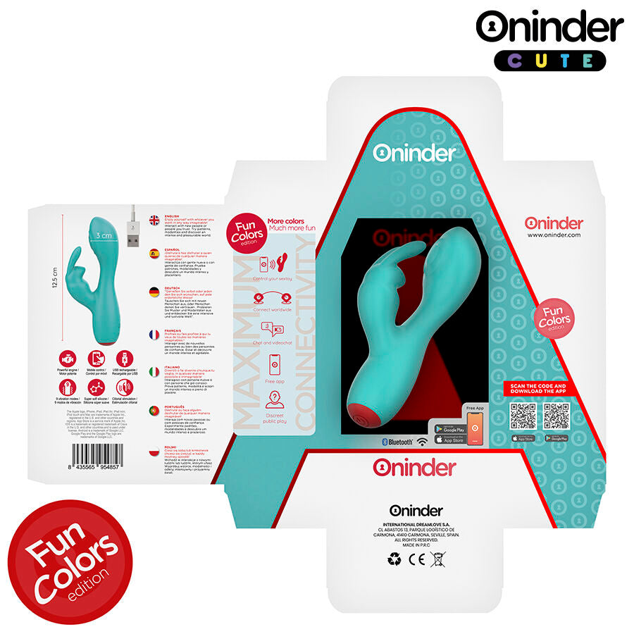 ONINDER CUTE - VIBRATORE CLITORIDEO PUNTO G LOVE BUNNY - APP GRATUITA IN TUTTO IL MONDO – Vibratori con APP – foto 7