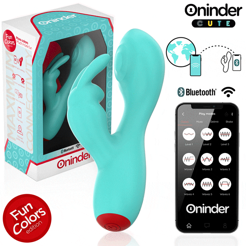 ONINDER CUTE - VIBRATORE CLITORIDEO PUNTO G LOVE BUNNY - APP GRATUITA IN TUTTO IL MONDO – Vibratori con APP – foto 2