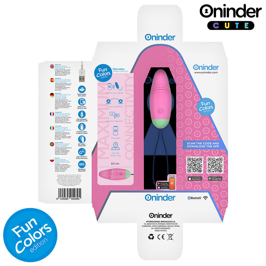 ONINDER CUTE - UOVO IN SILICONE VIBRANTE-ROTANTE A 360° PER AMARE IL PIACERE - APP GLOBALE GRATUITA – Uova vibranti – foto 8