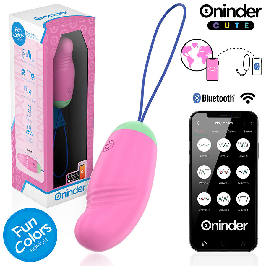 ONINDER CUTE - UOVO IN SILICONE VIBRANTE-ROTANTE A 360° PER AMARE IL PIACERE - APP GLOBALE GRATUITA – Uova vibranti – foto 3