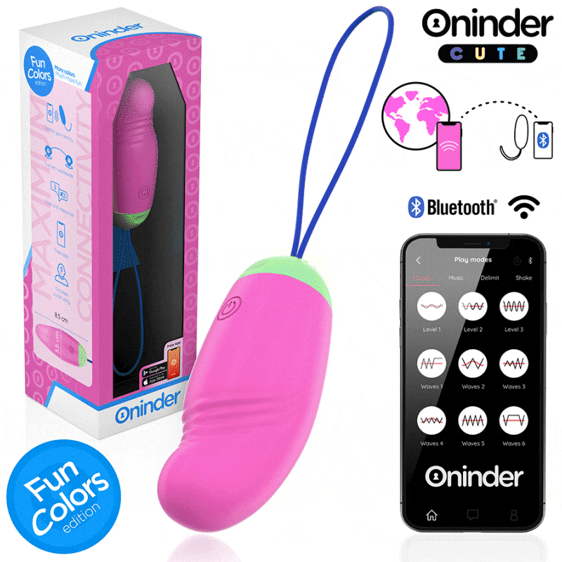 ONINDER CUTE - UOVO IN SILICONE VIBRANTE-ROTANTE A 360° PER AMARE IL PIACERE - APP GLOBALE GRATUITA – Uova vibranti – foto 2