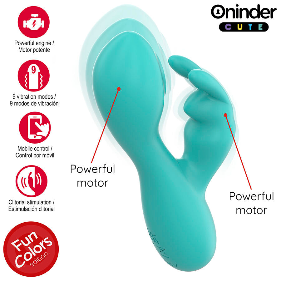 ONINDER CUTE - VIBRATORE CLITORIDEO PUNTO G LOVE BUNNY - APP GRATUITA IN TUTTO IL MONDO – Vibratori con APP – foto 5
