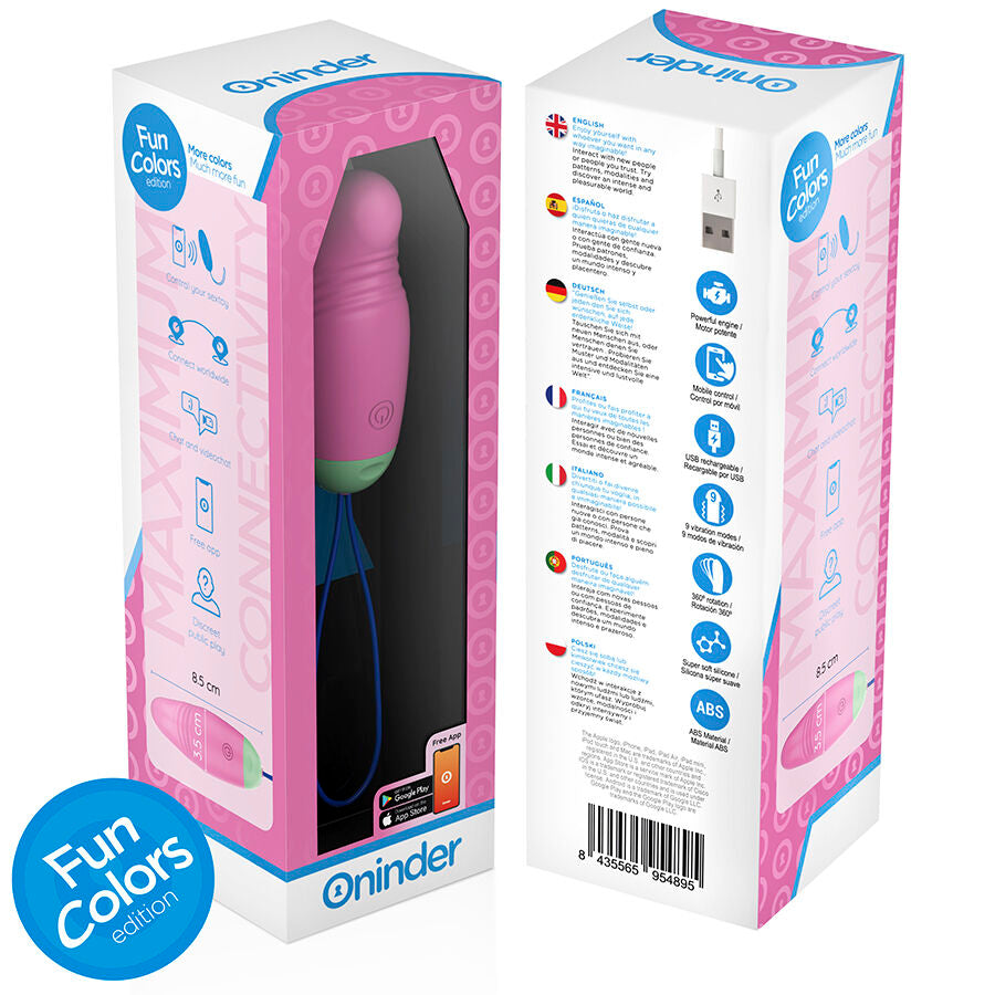 ONINDER CUTE - UOVO IN SILICONE VIBRANTE-ROTANTE A 360° PER AMARE IL PIACERE - APP GLOBALE GRATUITA – Uova vibranti – foto 9