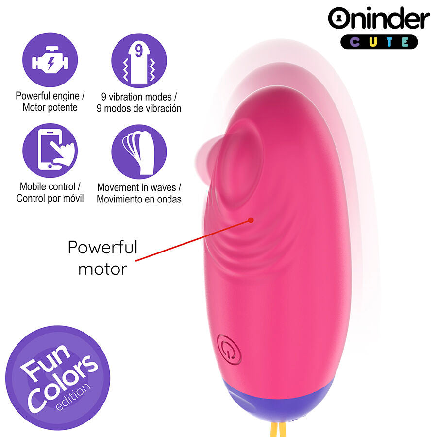 ONINDER CUTE - UOVO IN SILICONE CON VIBRO-ONDA E PIACERE - APP GLOBALE GRATUITA – Uova vibranti – foto 6