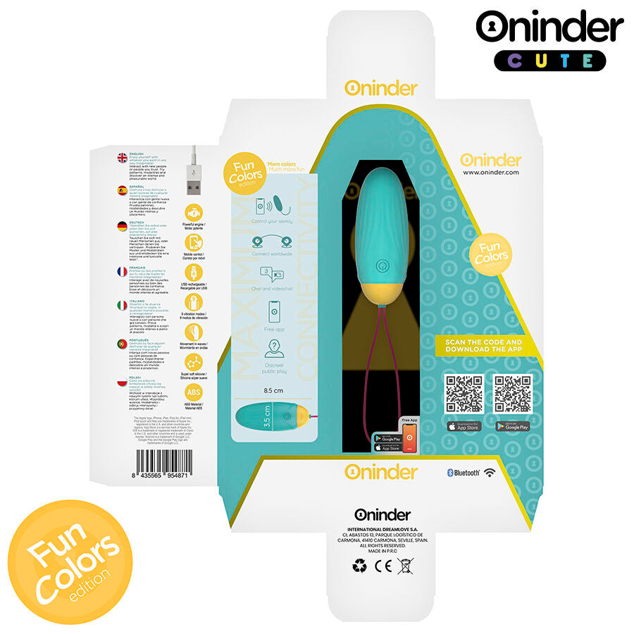 ONINDER CUTE - UOVO VIBRANTE LOVE PLEASURE - GEMME ROTANTI IN SILICONE - APP GLOBALE GRATUITA – Uova vibranti – foto 8