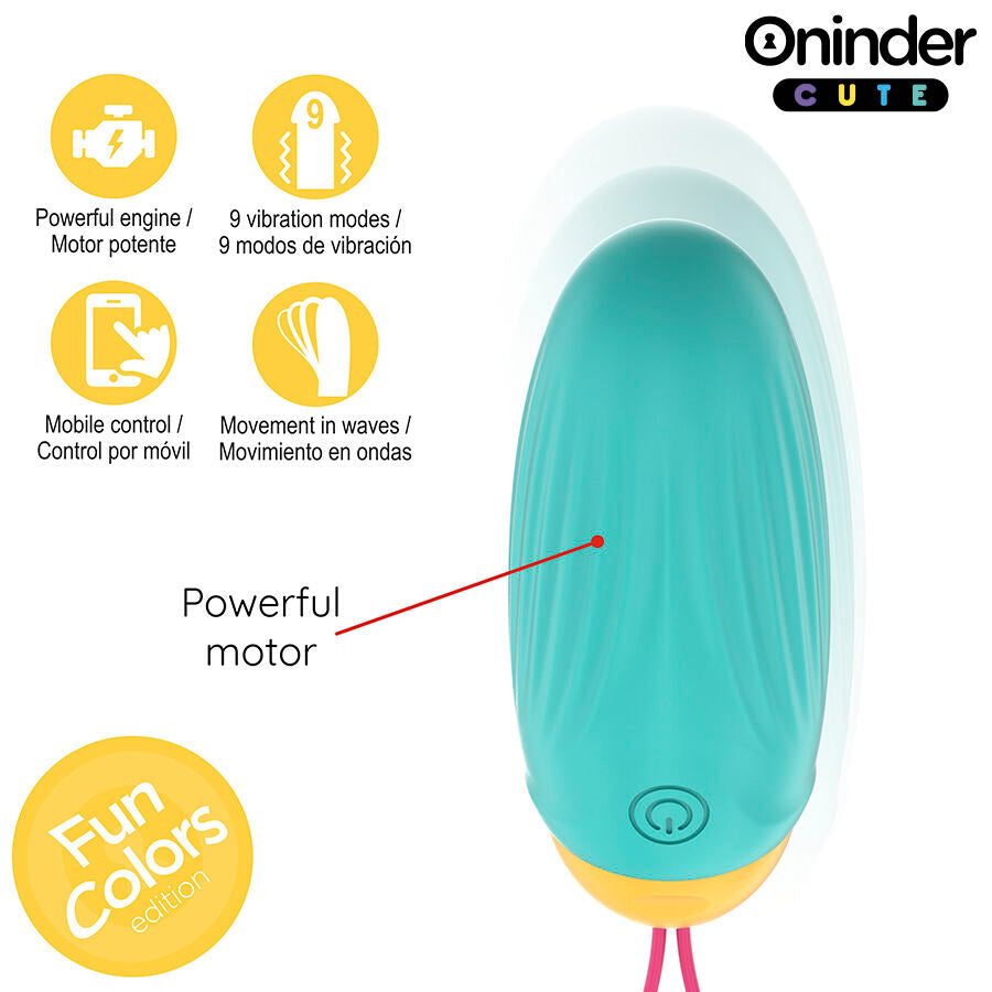 ONINDER CUTE - UOVO VIBRANTE LOVE PLEASURE - GEMME ROTANTI IN SILICONE - APP GLOBALE GRATUITA – Uova vibranti – foto 6