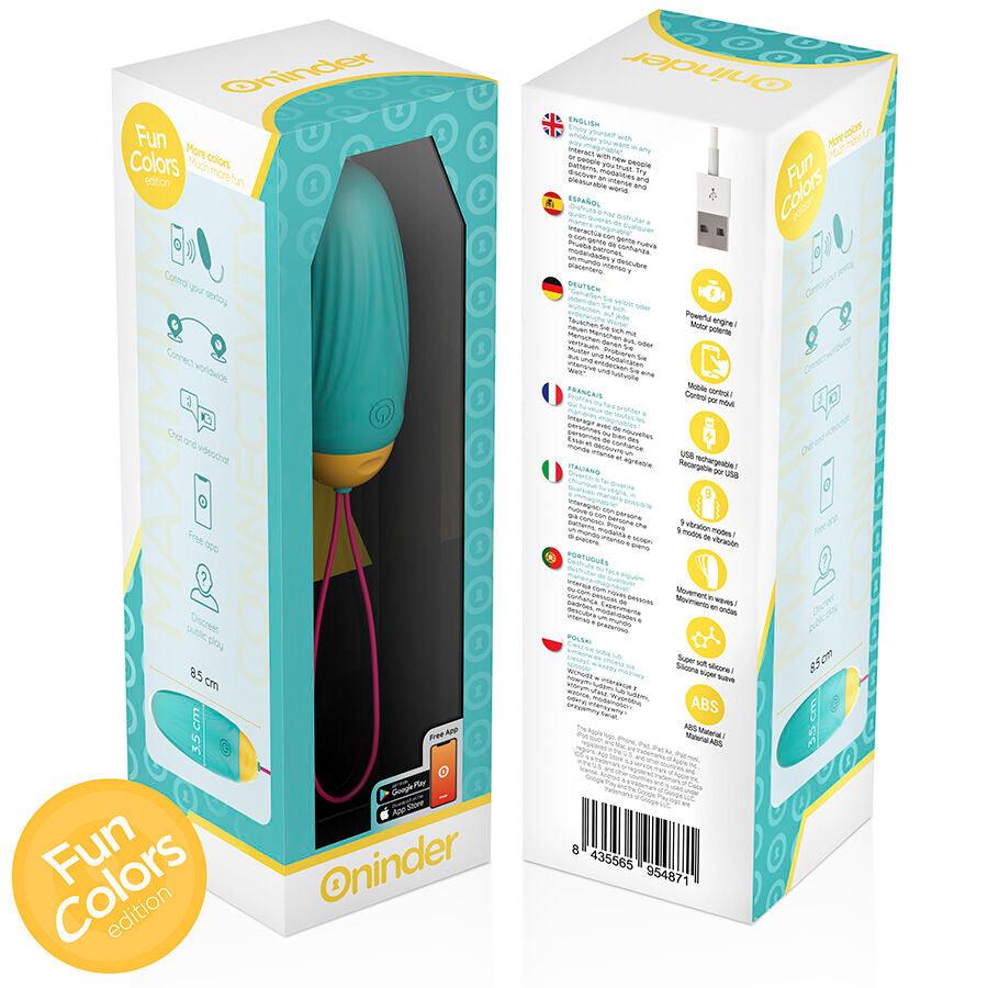 ONINDER CUTE - UOVO VIBRANTE LOVE PLEASURE - GEMME ROTANTI IN SILICONE - APP GLOBALE GRATUITA – Uova vibranti – foto 9