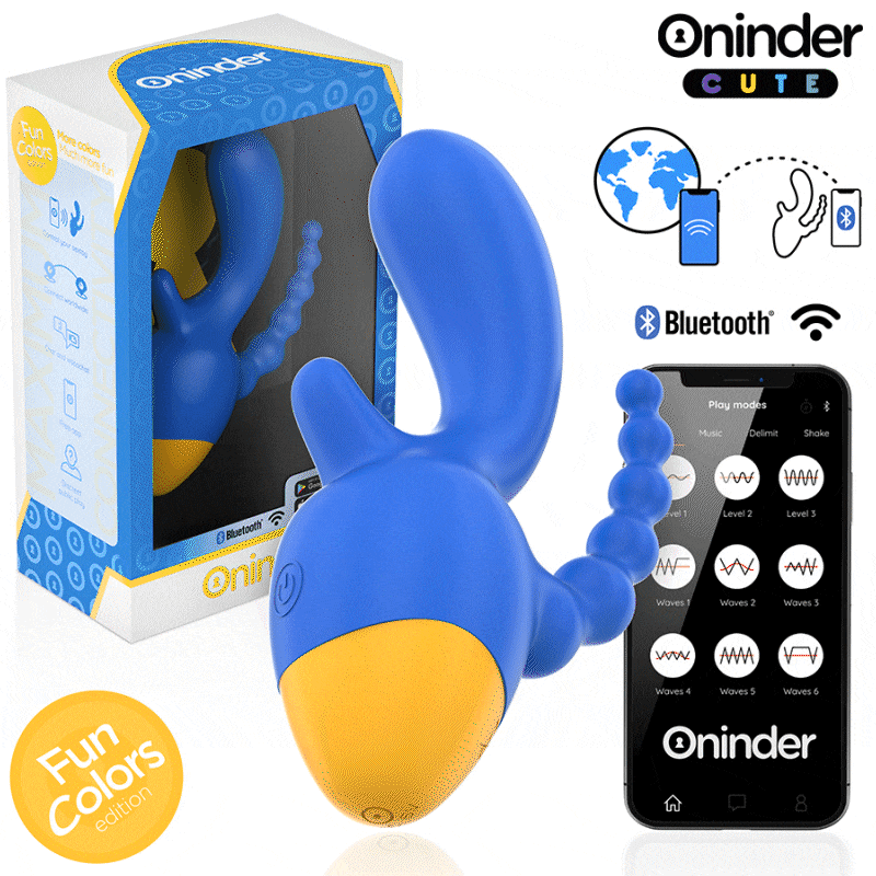 ONINDER CUTE - LOVE 3 SOME TRIPLO VIBRATORE - APP GRATUITA IN TUTTO IL MONDO – Vibratori con APP – foto 2