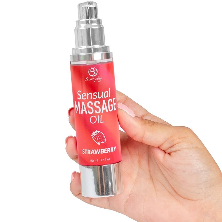 SECRETPLAY - OLIO PER MASSAGGI ALLA FRAGOLA – Oli Aromatizzati – foto 2