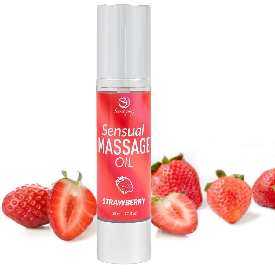 SECRETPLAY - OLIO PER MASSAGGI ALLA FRAGOLA – Oli Aromatizzati – foto 3