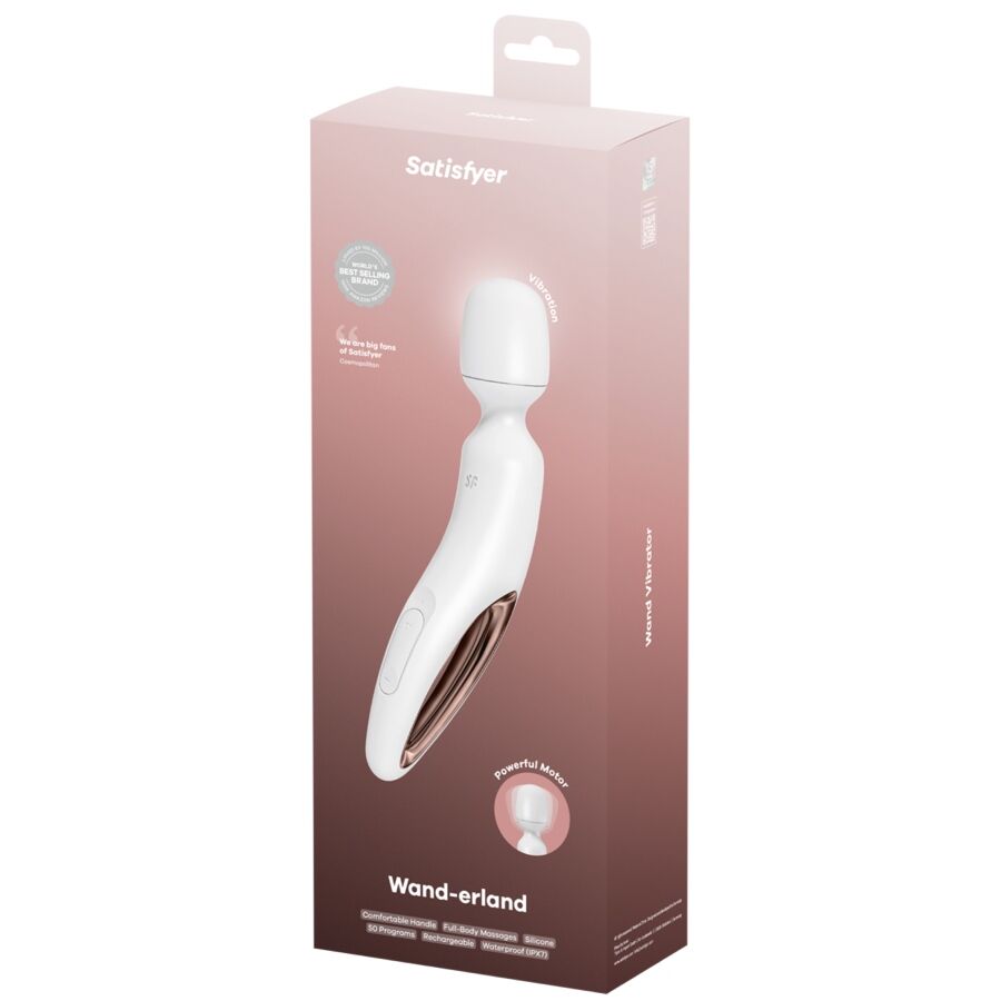 SATISFYER - BACCHETTA ERLAND MASSAGGIATORE VIBRANTE BIANCO – Vibratore WAND – foto 5