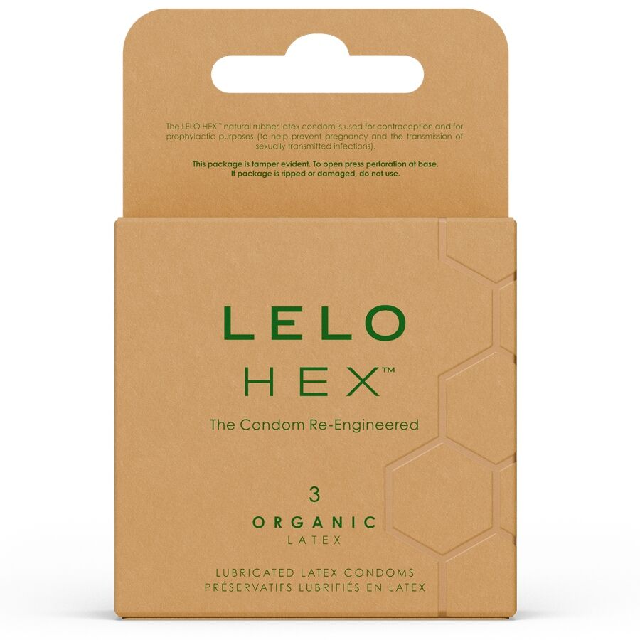 LELO - PRESERVATIVI ORGANICI HEX CONFEZIONE DA 3 UNITÀ – Kartons mit 3 Stück