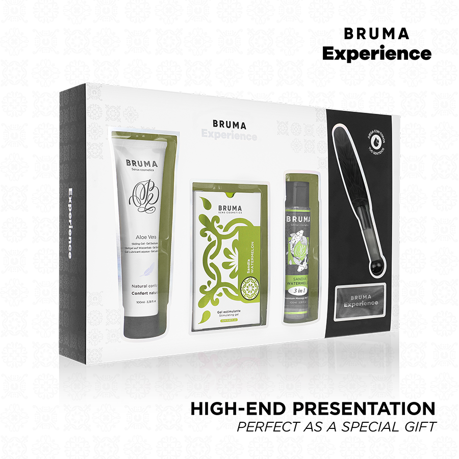 BRUMA XPERIENCE - KIT TENTAZIONE DOLCE ANGURIA CON POTENZIATORE DI ORGASMO – Kit per massaggi