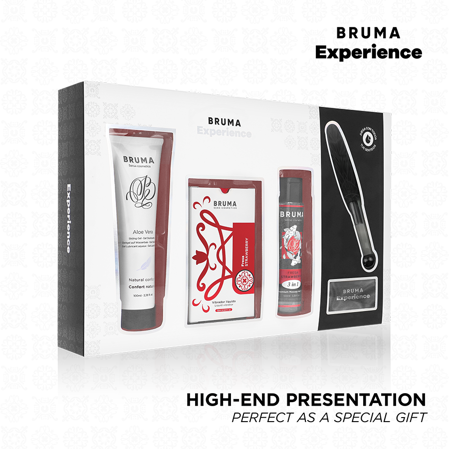 BRUMA XPERIENCE - KIT TENTAZIONE VIBRO-ORGASMICA DOLCE FRAGOLA – Kit per massaggi