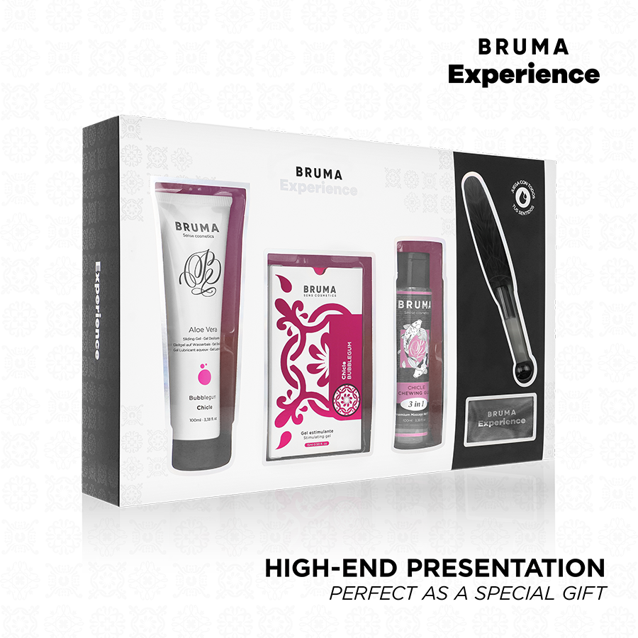 BRUMA XPERIENCE - KIT TENTAZIONE SWEET GUM CON POTENZIATORE DI ORGASMO – Kit per massaggi