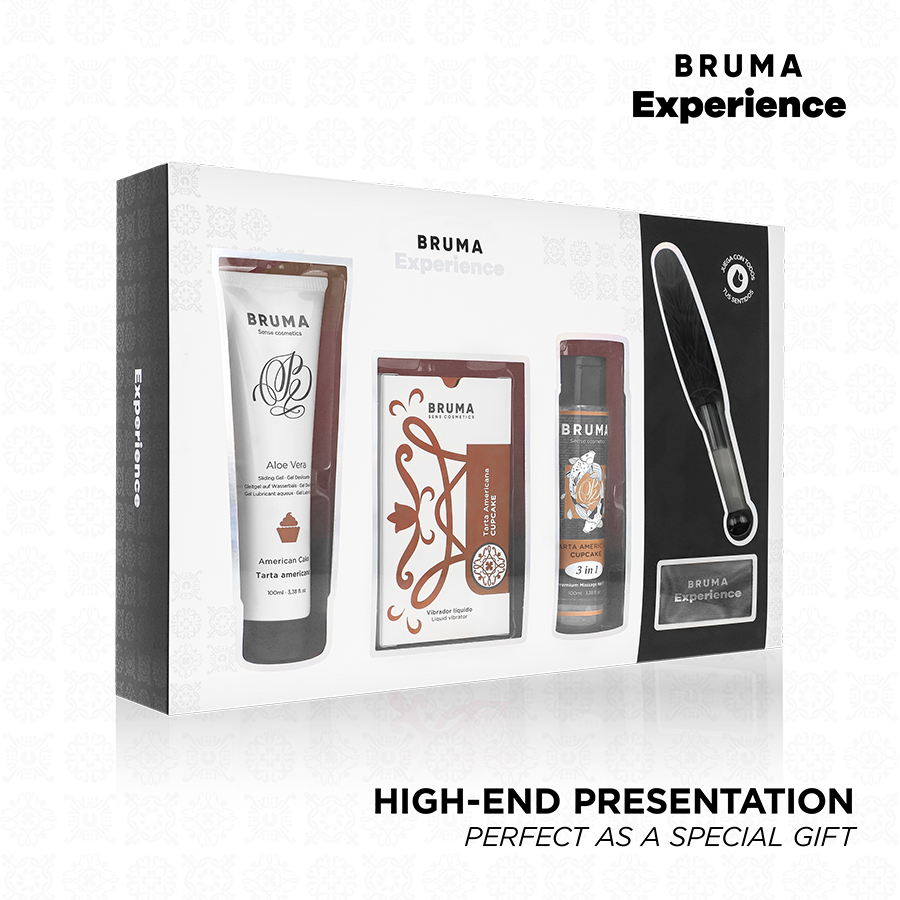 BRUMA XPERIENCE - KIT DOLCE TENTAZIONE TORTA AMERICANA VIBRO-ORGASMICA – Kit per massaggi