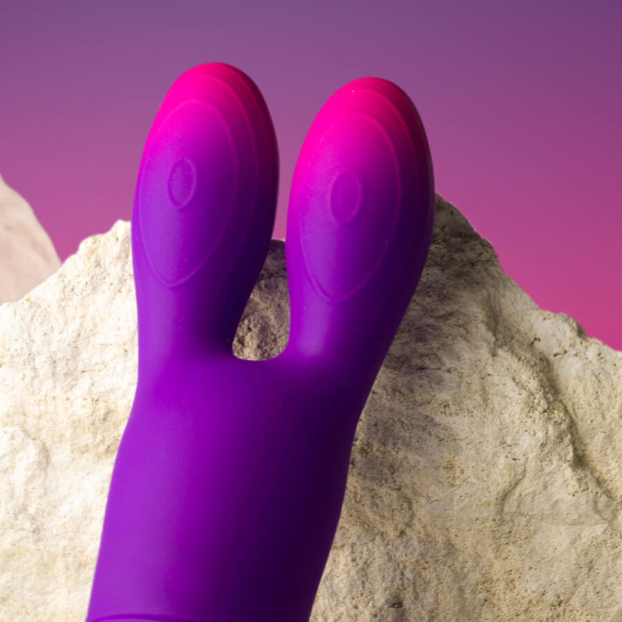 ROCKS-OFF - VIBRATORE FLESSIBILE GLO-GIRL BUNNY VIOLA – Vibratori di coniglio – foto 5