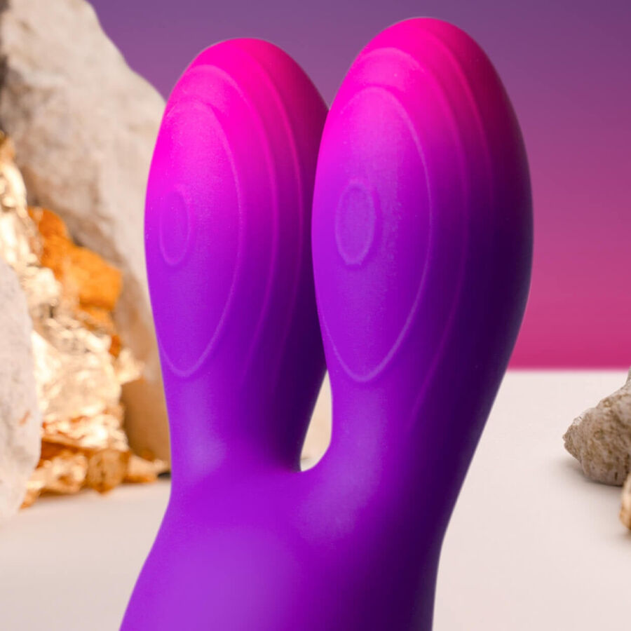 ROCKS-OFF - VIBRATORE FLESSIBILE GLO-GIRL BUNNY VIOLA – Vibratori di coniglio – foto 3