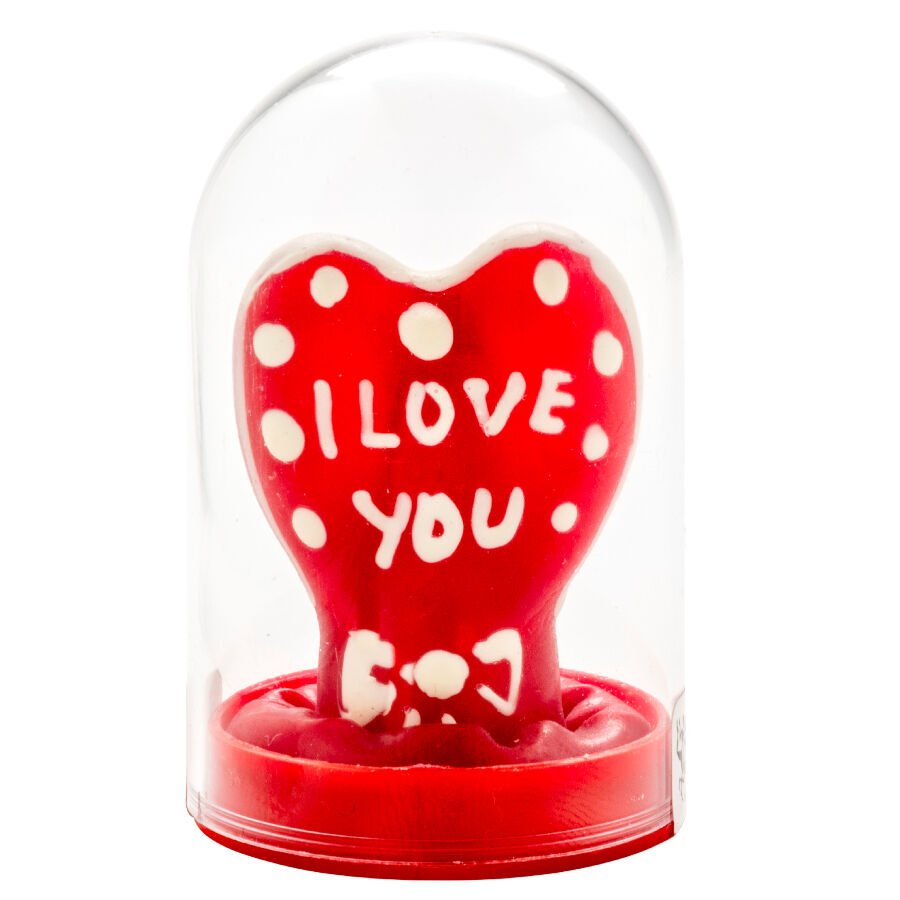 CONDOMERIE - PRESERVATIVI NOVITÀ DIPINTI A MANO CUORE - MODELLO I LOVE YOU 1 – Preservativi Divertenti