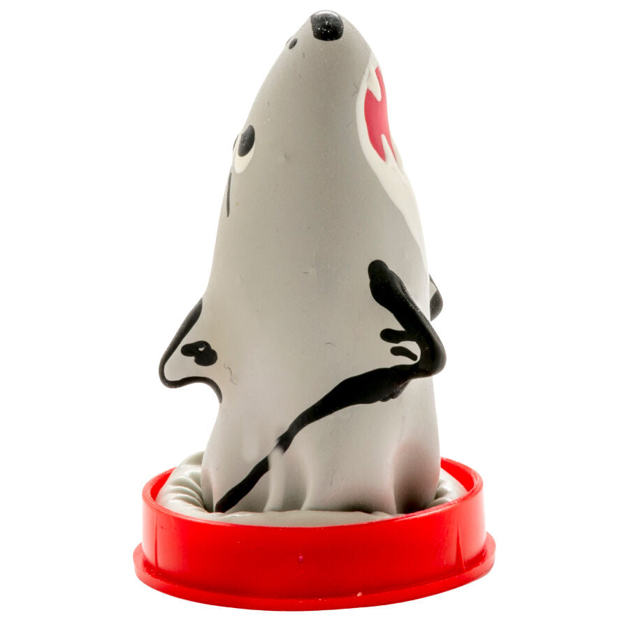 CONDOMERIE - PRESERVATIVI NOVITÀ DIPINTI A MANO MODELLO SHARK 1 – Preservativi Divertenti – foto 2