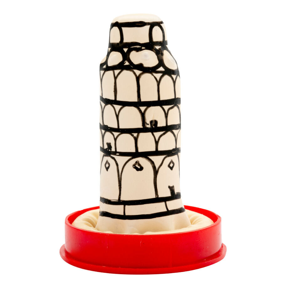 CONDOMERIE - PRESERVATIVI NOVITÀ DIPINTI A MANO TORRE DI PISA – Preservativi Divertenti – foto 2