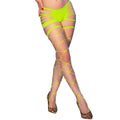 CHILIROSE - CR 4867 COLLANT A RETE VERDE NEON CON FORI – Calzini
