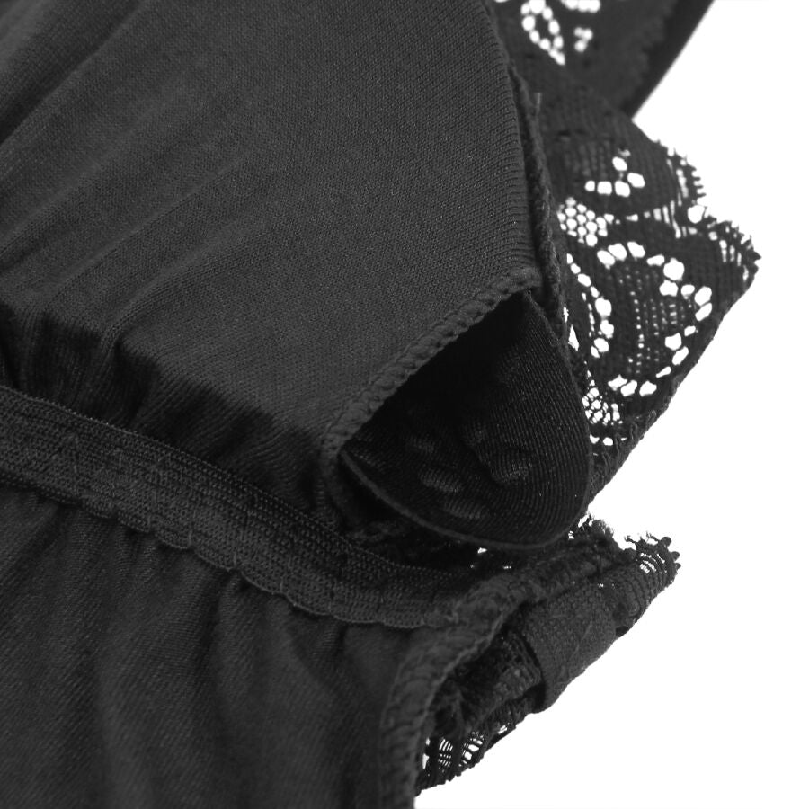 SUBBLIME - ORSACCHIOTTO CON DETTAGLI IN PIZZO FLOREALE NERO S/M – Body – foto 14