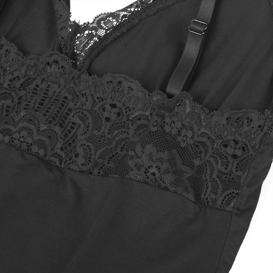 SUBBLIME - ORSACCHIOTTO CON DETTAGLI IN PIZZO FLOREALE NERO L/XL – Body – foto 13