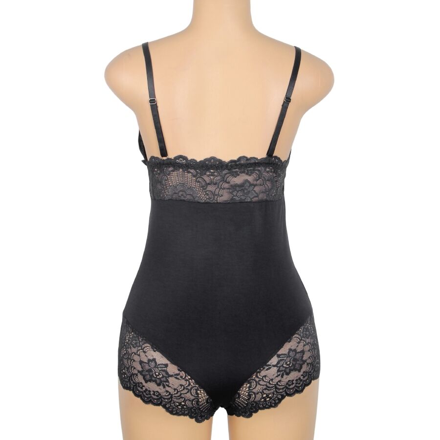 SUBBLIME - ORSACCHIOTTO CON DETTAGLI IN PIZZO FLOREALE NERO L/XL – Body – foto 9