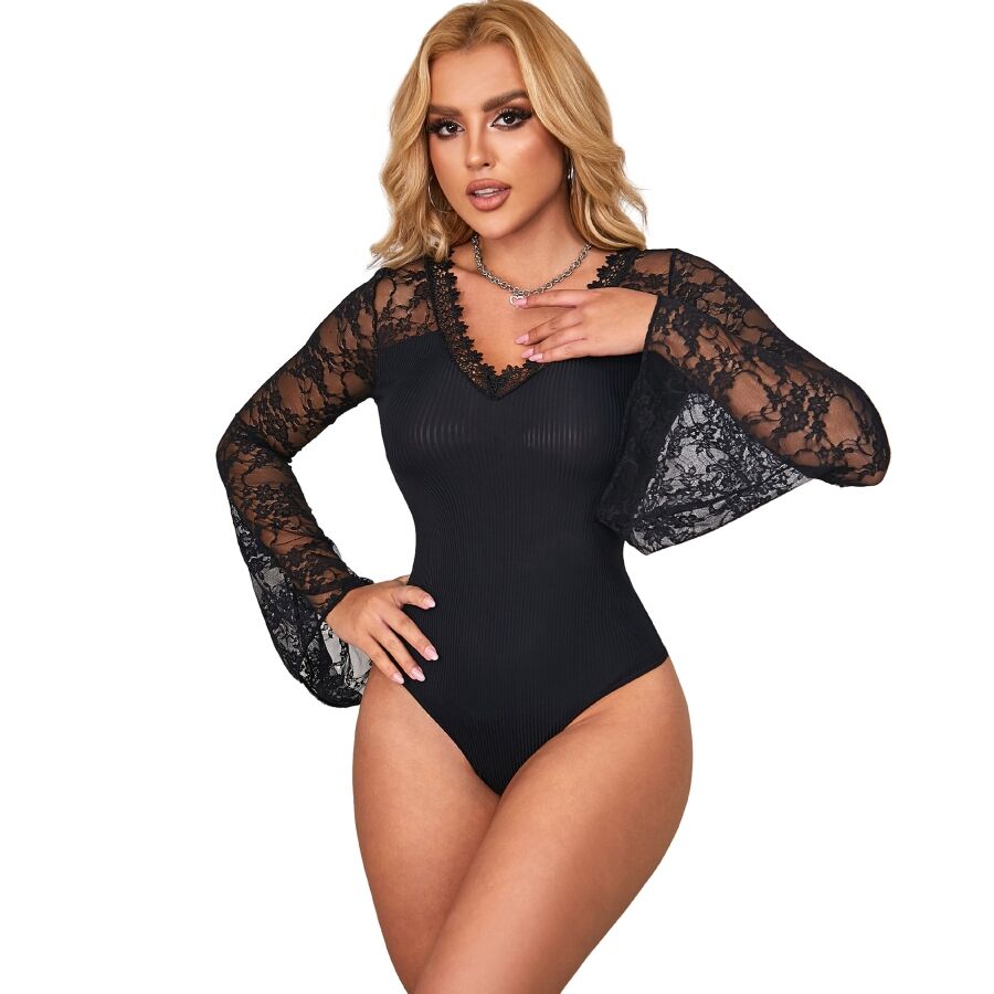 SUBBLIME - TEDDY ORECCHINO CON MOTIVO FLOREALE S / M – Body – foto 2