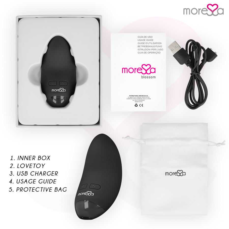 MORESSA - VIBRATORE BLOSSOM NERO – Mini vibratori – foto 6