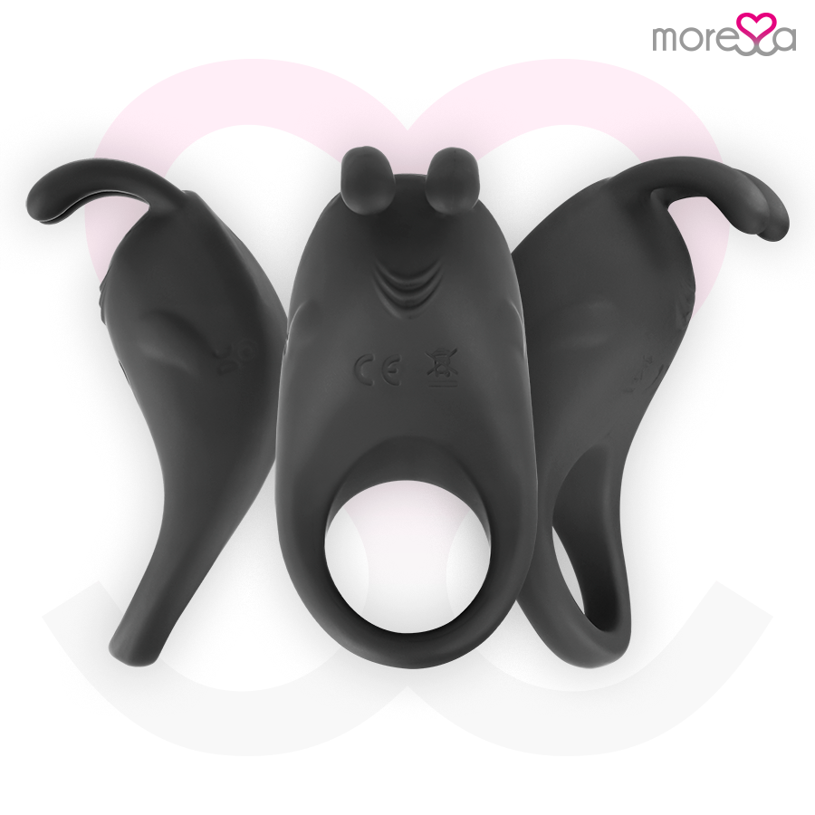 MORESSA - BRAD PREMIUM SILICONE RICARICABILE NERO – Cockring con vibrazione – foto 3