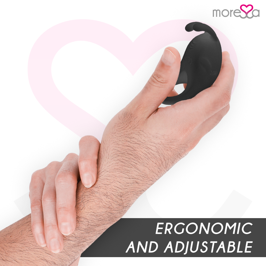 MORESSA - BRAD PREMIUM SILICONE RICARICABILE NERO – Cockring con vibrazione – foto 5