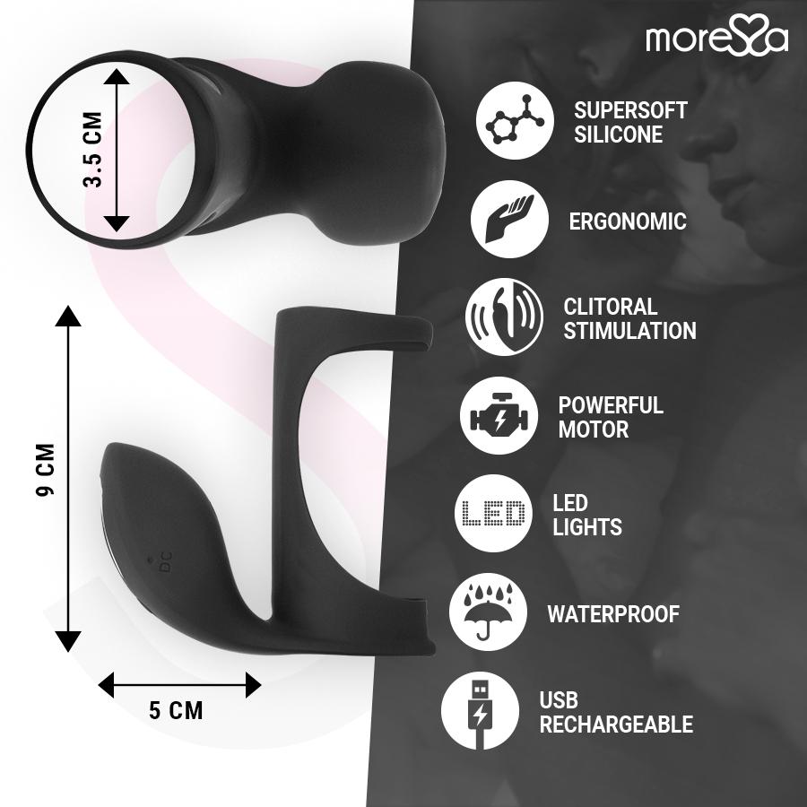 MORESSA - ANELLO VIBRATORE BRANDON CON COPERCHIO – Cockring con vibrazione – foto 4