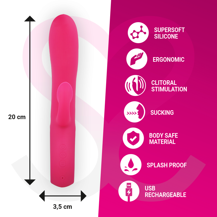 MORESSA - DUSTIN ASPIRAZIONE CLITORIDEA E VIBRAZIONE POTENTE SILICONE PREMIUM RICARICABILE – Vibratori di coniglio – foto 4