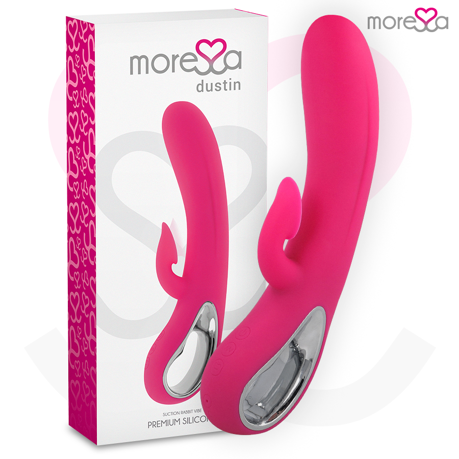 MORESSA - DUSTIN ASPIRAZIONE CLITORIDEA E VIBRAZIONE POTENTE SILICONE PREMIUM RICARICABILE – Vibratori di coniglio