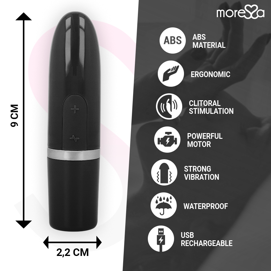 MORESSA - IVY VIBRATORE STIMOLATORE DA VIAGGIO NERO – Mini vibratori – foto 4