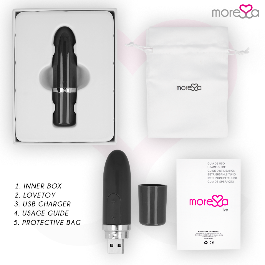 MORESSA - IVY VIBRATORE STIMOLATORE DA VIAGGIO NERO – Mini vibratori – foto 6