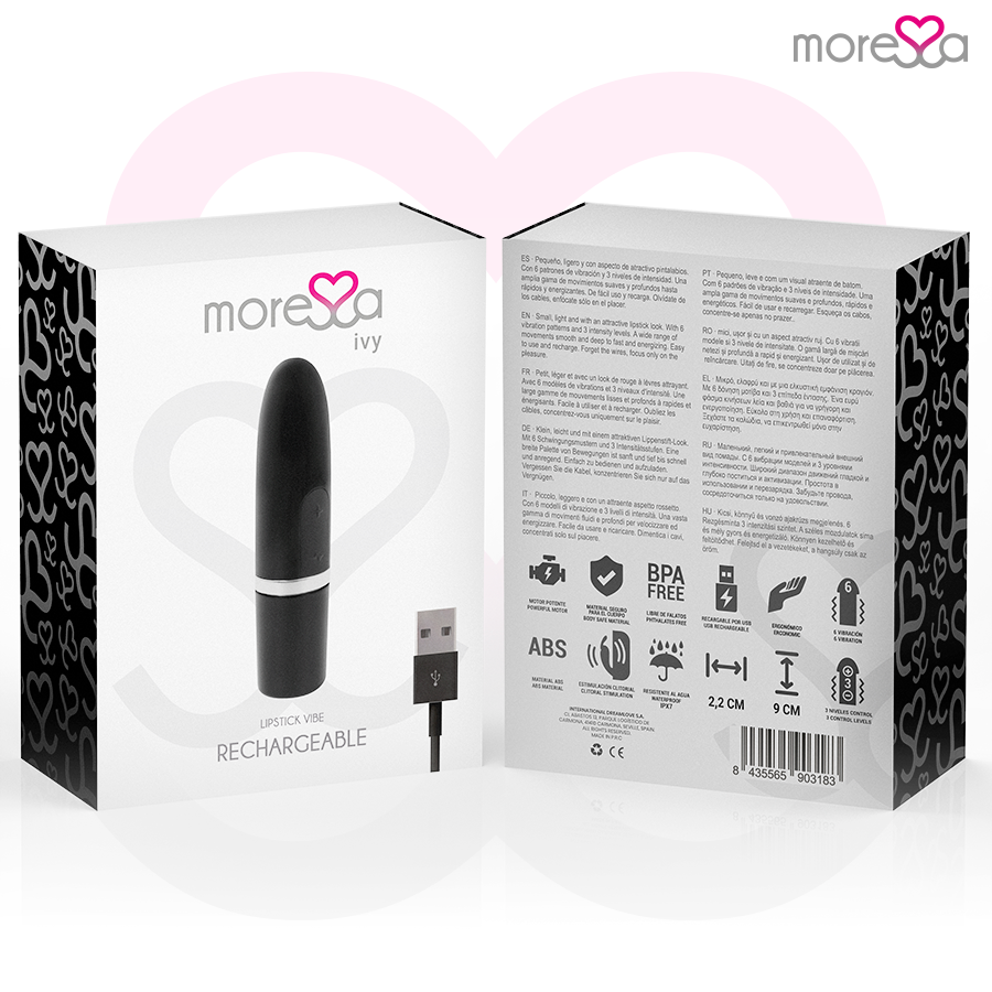 MORESSA - IVY VIBRATORE STIMOLATORE DA VIAGGIO NERO – Mini vibratori – foto 7