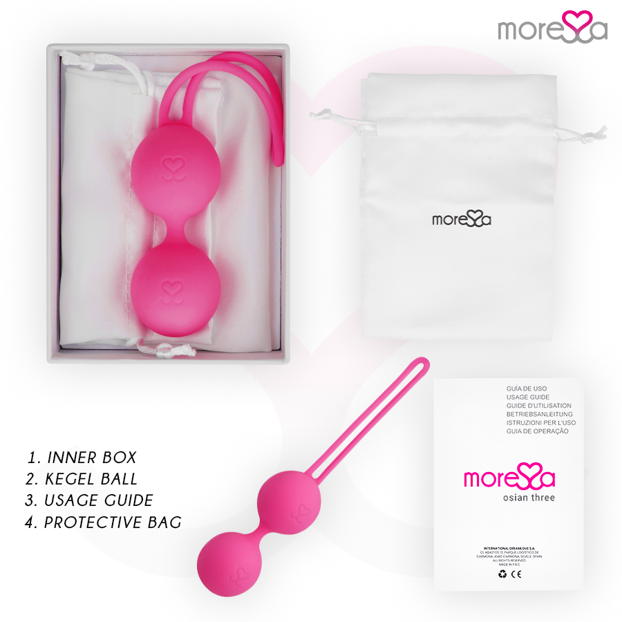 MORESSA - OSIAN TRE PREMIUM SILICONE ROSA – Sfere di silicone – foto 6