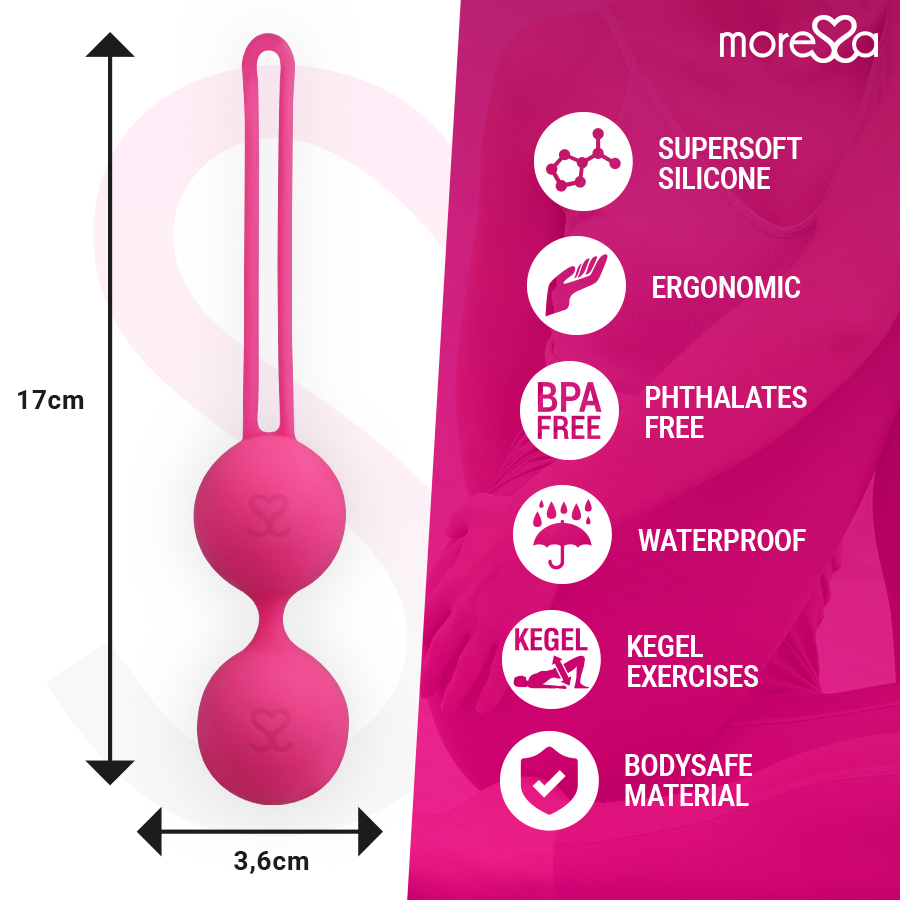 MORESSA - OSIAN TRE PREMIUM SILICONE ROSA – Sfere di silicone – foto 4