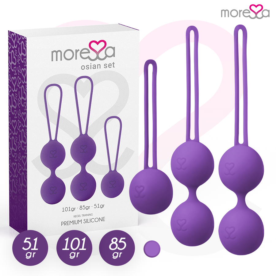 MORESSA - OSIAN SET PREMIUM IN SILICONE LILLA – Sfere di silicone – foto 2