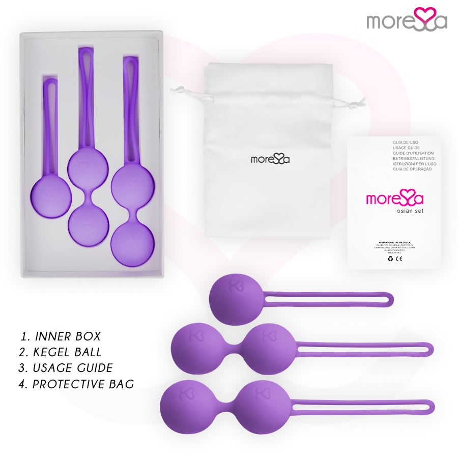MORESSA - OSIAN SET PREMIUM IN SILICONE LILLA – Sfere di silicone – foto 6