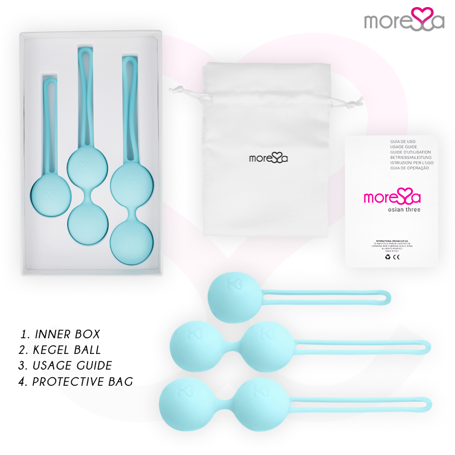 MORESSA - SET OSIAN PREMIUM IN SILICONE TURCHESE – Sfere di silicone – foto 6