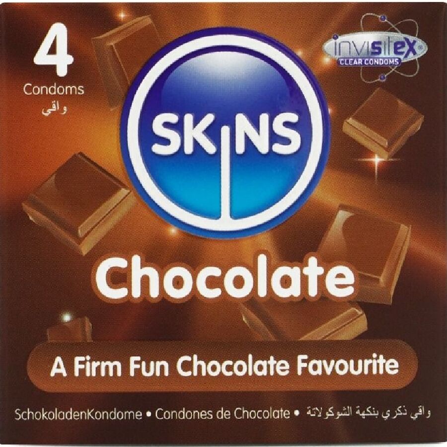 SKINS - PRESERVATIVI PREMIUM AL CIOCCOLATO CONFEZIONE DA 4 – Profumo