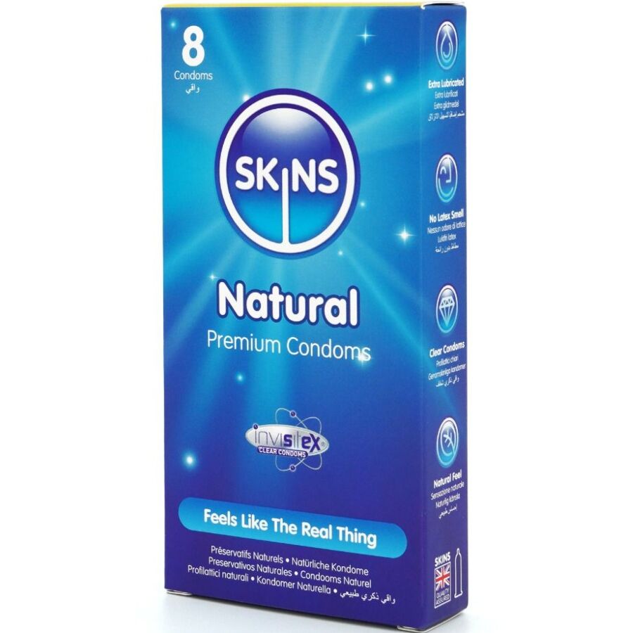 SKINS - PRESERVATIVI NATURALI PREMIUM CONFEZIONE DA 8 – Gamma naturale – foto 2